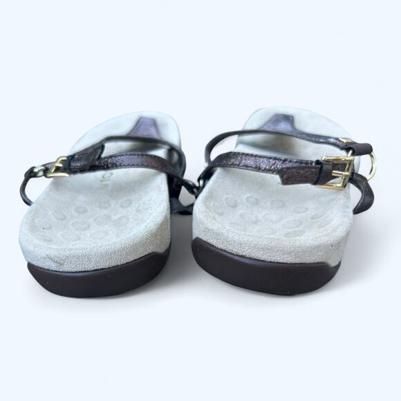 Vionic Women's Kirra Bronze Metallic Thong Sling Back Comfort Sandal size 9.5 - Picture 10 of 12